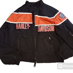 Mens large Harley Davidson lightweight moto jacket